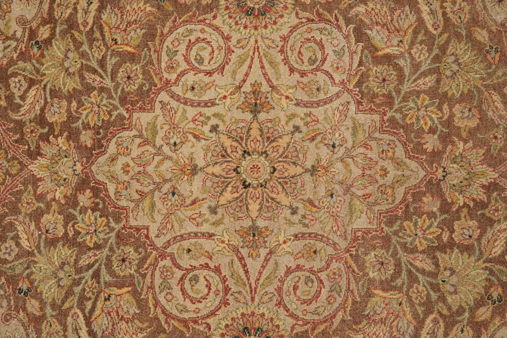 9.1 x 11.9 New Haji Jalili Earth Tone Handmade Natural Wool Rug #PIX-805-26