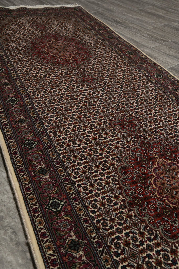 10 Fine Rug Authentic Persian Tabriz Mahi Runner Wool and Silk 400 KPSI #PIX-10757