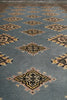 Load image into Gallery viewer, 4 x 6 Hand-Knotted Jaldar Diamond Bokhara Rug Light Gray Blue #PIX-25472