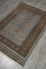 Load image into Gallery viewer, 4 x 6 Hand-Knotted Jaldar Diamond Bokhara Rug Light Gray Blue #PIX-25472