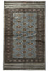 Load image into Gallery viewer, 4 x 6 Slate Blue Hand-Knotted Jaldar Bokhara Rug #F-3126