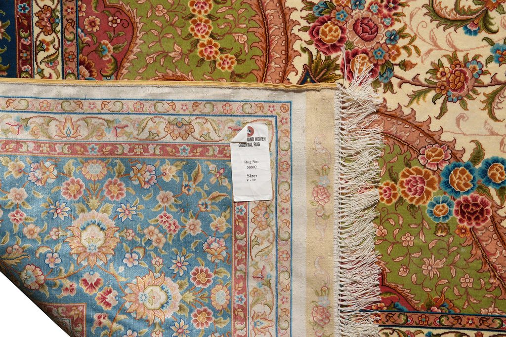 8 x 10 Lovely Silk Handmade Rug #PIX-58802
