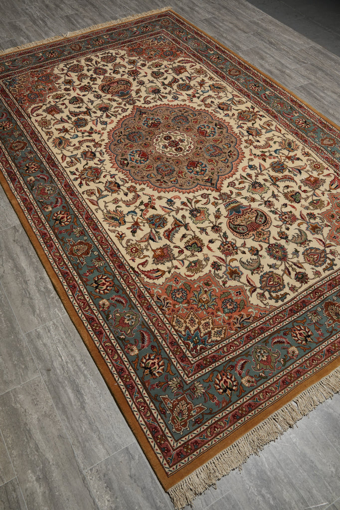 6.6 x 10.6 Authentic Quality Persian Handmade Iran Tabriz Rug 400 Kpsi - view 5