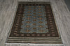 Load image into Gallery viewer, 4 x 6 Slate Blue Hand-Knotted Jaldar Bokhara Rug #F-3126