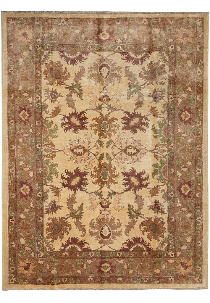 8.5 x 10.10 New Oushak Rug Beige Brown #PIX-25753