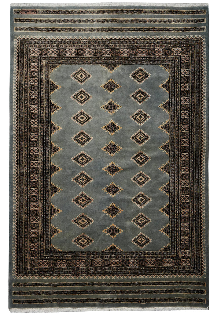 4.7 x 6.6 Bokhara Jaldar Rug Slate Blue #F-3127