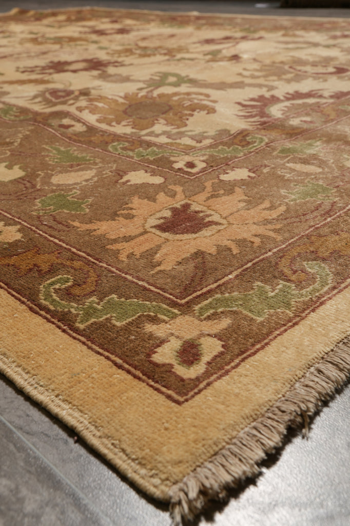 8.5 x 10.10 New Oushak Rug Beige Brown #PIX-25753
