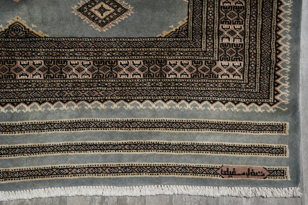 4.7 x 6.6 Bokhara Jaldar Rug Slate Blue #F-3127