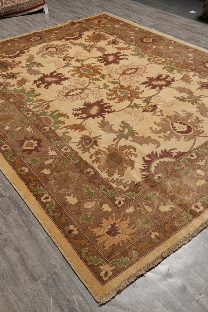 8.5 x 10.10 New Oushak Rug Beige Brown #PIX-25753