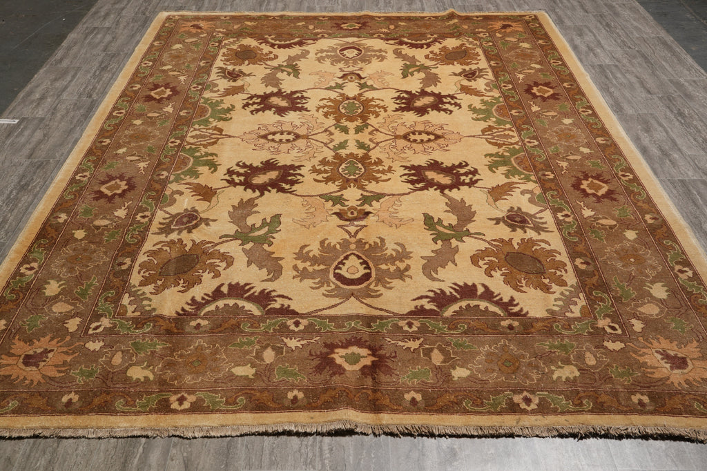 8.5 x 10.10 New Oushak Rug Beige Brown #PIX-25753