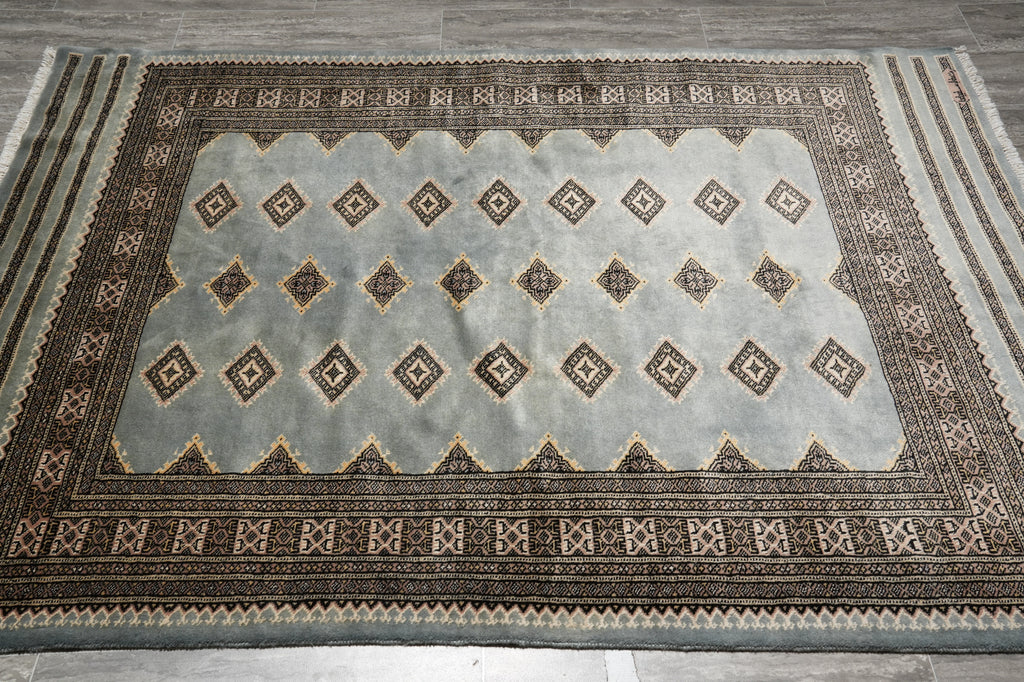 4.7 x 6.6 Bokhara Jaldar Rug Slate Blue #F-3127