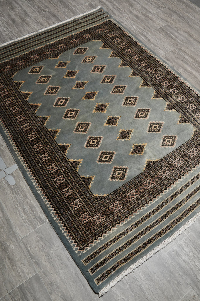 4.7 x 6.6 Bokhara Jaldar Rug Slate Blue #F-3127