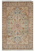 Load image into Gallery viewer, 6 x 10 Blue Fine Persian Tabriz Rug Wool and Silk