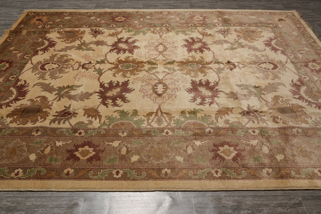 8.5 x 10.10 New Oushak Rug Beige Brown #PIX-25753