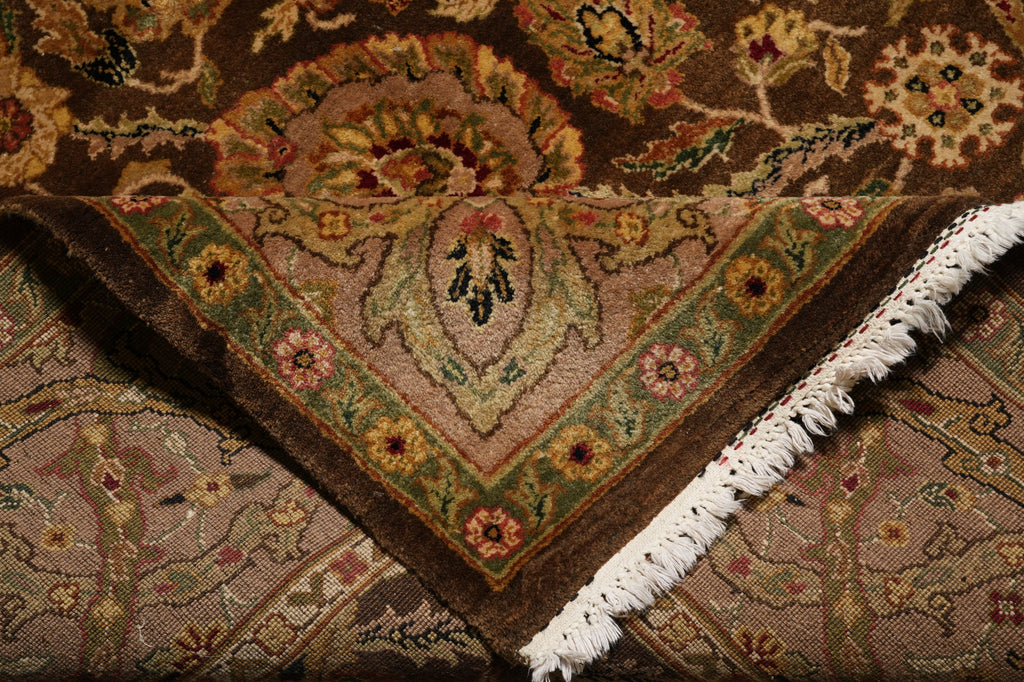 9 x 12.3 Olive Green Handmade Jaipur Rug  Dense Lustrous Wool #F-4489