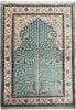 Load image into Gallery viewer, 4 x 6 Silk Prayer Rug Turquoise #PIX-28633