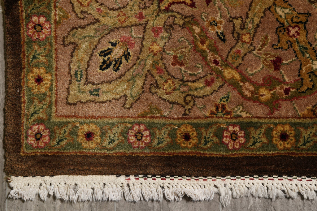 9 x 12.3 Olive Green Handmade Jaipur Rug  Dense Lustrous Wool #F-4489
