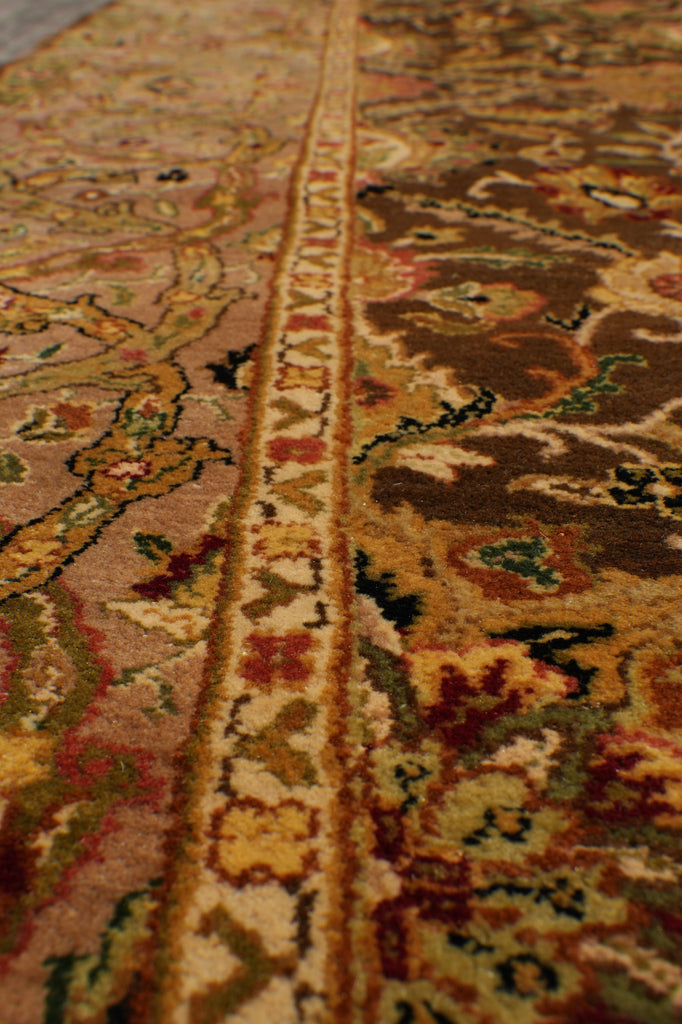 9 x 12.3 Olive Green Handmade Jaipur Rug  Dense Lustrous Wool #F-4489