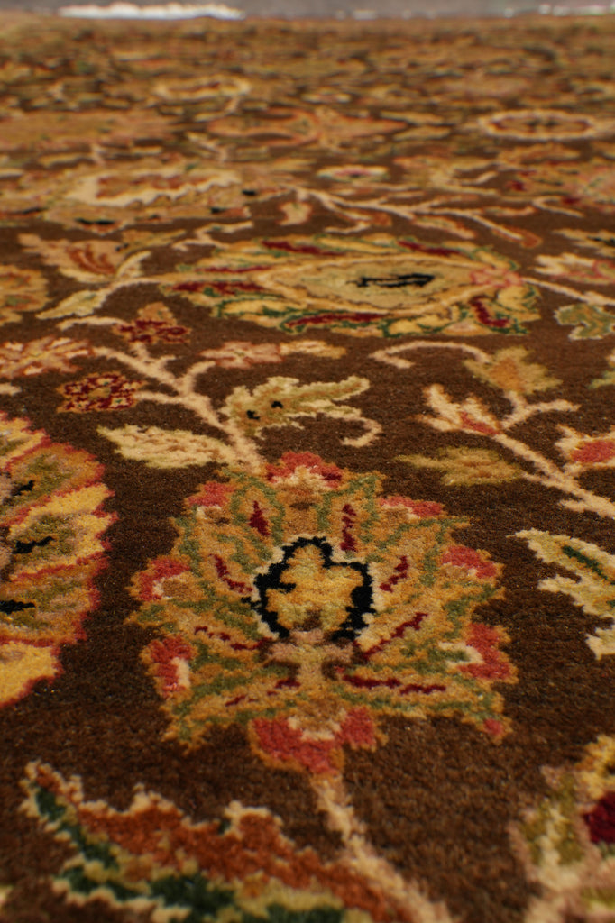 9 x 12.3 Olive Green Handmade Jaipur Rug  Dense Lustrous Wool #F-4489