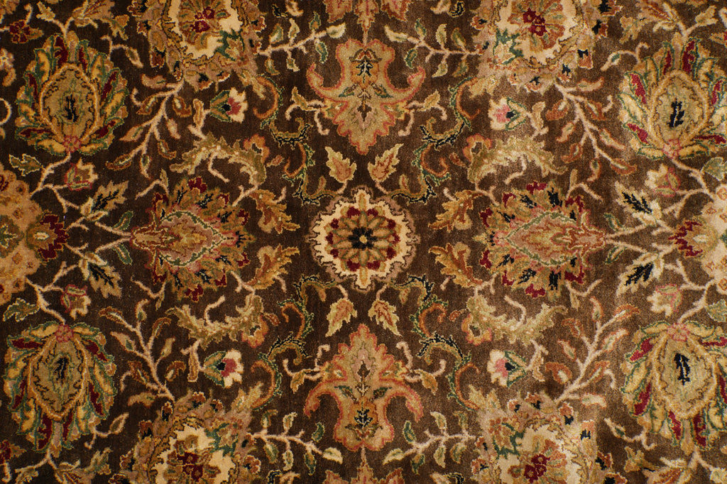 9 x 12.3 Olive Green Handmade Jaipur Rug  Dense Lustrous Wool #F-4489
