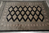 Load image into Gallery viewer, 4 x 6 Black Hand-Knotted Jaldar Bokhara Wool Silk Touch #B-75634