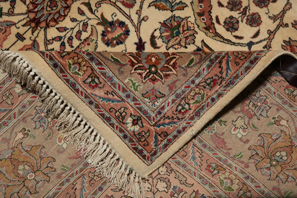 6.8 x 10 Authentic Persian Tabriz Rug High Quality 400 KPSI Wool And Silk - view 12