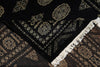 Load image into Gallery viewer, 4.8 x 6.6 Black Hand-Knotted Quality Wool Bokhara Rug #F-3128