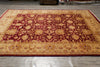 Load image into Gallery viewer, 9 x 11 Quality Handmade Area Rug BURGUNDY Organic Wool #F-4486