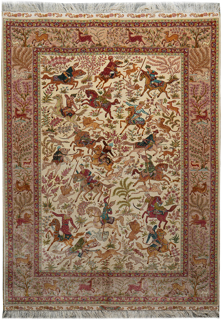 4 x 6 Hunting Silk Rug #PIX-55539