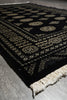 Load image into Gallery viewer, 4.8 x 6.6 Black Hand-Knotted Quality Wool Bokhara Rug #F-3128