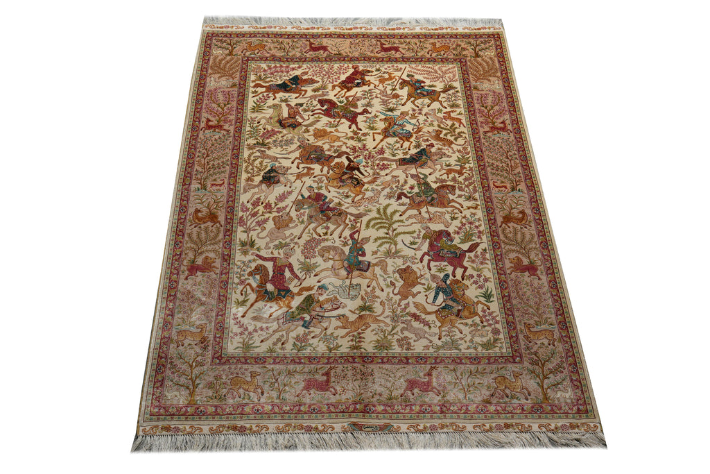 4 x 6 Hunting Silk Rug #PIX-55539