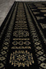 Load image into Gallery viewer, 4.8 x 6.6 Black Hand-Knotted Quality Wool Bokhara Rug #F-3128