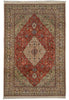Load image into Gallery viewer, 6.9 x 10 Authentic Persian Tabriz Tabataba Rug Hunting Deer's Birds