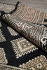 Load image into Gallery viewer, 4 X 6 Black Wool and Silk Touch Jaldar Bokhara Rug Geometric #B-75632