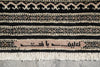 Load image into Gallery viewer, 4 X 6 Black Wool and Silk Touch Jaldar Bokhara Rug Geometric #B-75632