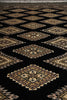 Load image into Gallery viewer, 4 X 6 Black Wool and Silk Touch Jaldar Bokhara Rug Geometric #B-75632