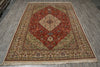 Load image into Gallery viewer, 6.9 x 10 Authentic Persian Tabriz Tabataba Rug Hunting Deer's Birds - view 3