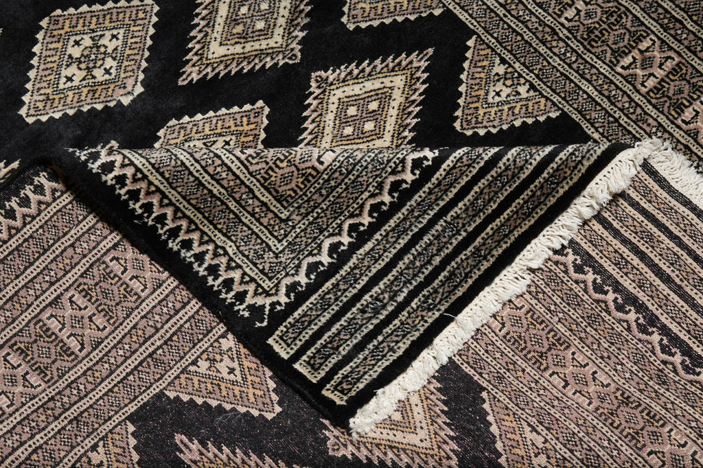 4 x 6.3 Jaldar Bokhara Rug Black #B-75637
