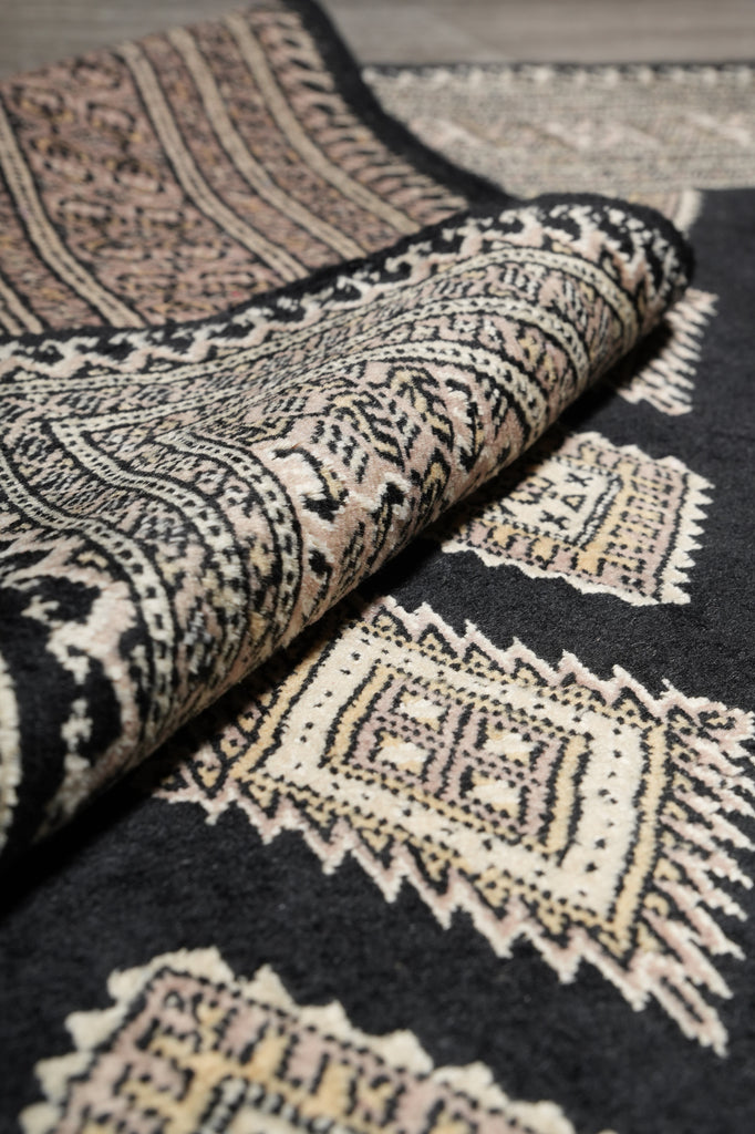 4 x 6.3 Jaldar Bokhara Rug Black #B-75637