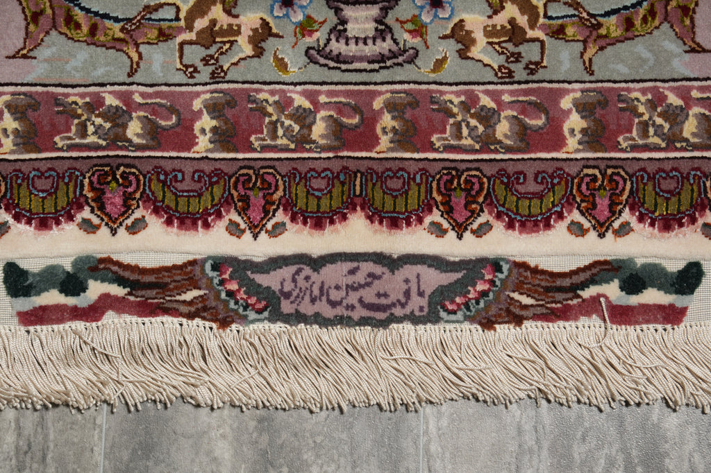 6.6 x 10 Super Fine Quality Authentic Persian Tabriz Rug Wool and Silk 70 Raj 500 KPSI - view 10