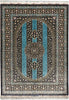 Load image into Gallery viewer, 4x6 Silk Rug Torqouise And Black #PIX-55221