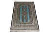 Load image into Gallery viewer, 4x6 Silk Rug Torqouise And Black #PIX-55221