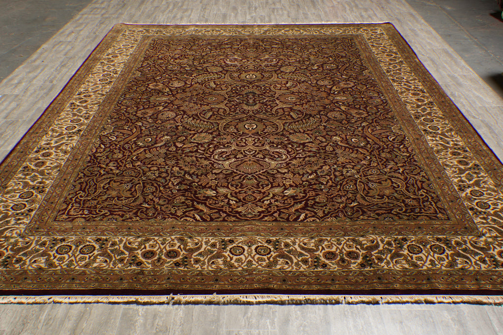9.3 x 12 High Quality Hand-Knotted India Rug #PIX-10036