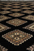 Load image into Gallery viewer, 4 x 6.3 Jaldar Bokhara Rug Black #B-75637