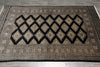 Load image into Gallery viewer, 4 x 6.3 Jaldar Bokhara Rug Black #B-75637