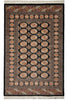 Load image into Gallery viewer, 4 x 6 Black Bokhara Rug Imported Pakistan Hand-Knotted #F-3129