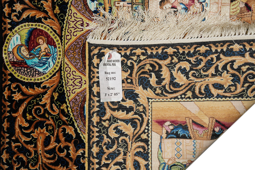 2.5 x 3.0 Last Supper of Jesuse Amazing Silk Rug #PIX-52192