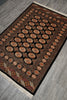 Load image into Gallery viewer, 4 x 6 Black Bokhara Rug Imported Pakistan Hand-Knotted #F-3129