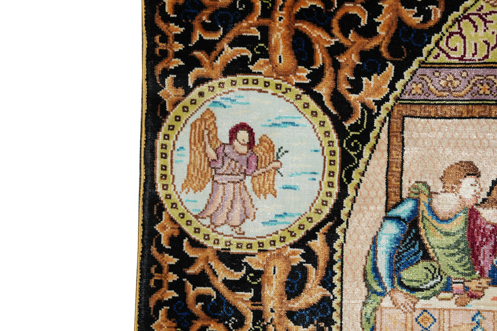 2.5 x 3.0 Last Supper of Jesuse Amazing Silk Rug #PIX-52192