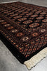 Load image into Gallery viewer, 4 x 6 Hand-Knotted Bokhara Rug Black #F-3130